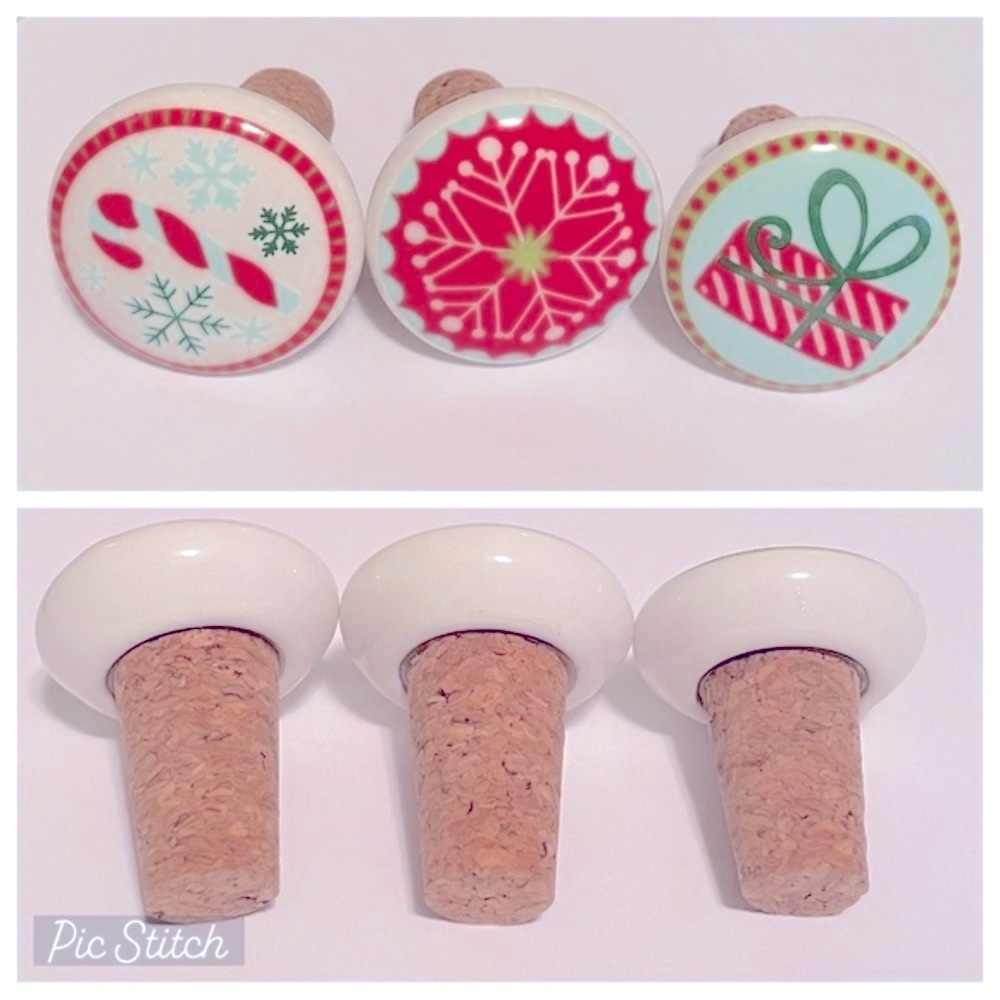 Ceramic Wine Bottle Stoppers 3/pk  - NWOT
